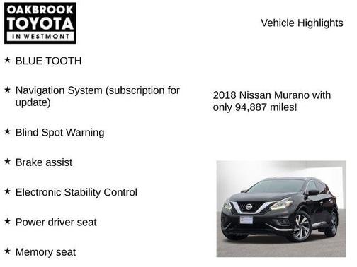 Magnetic Black Metallic 2018 Nissan Murano Platinum