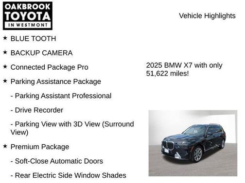 Black Sapphire Metallic 2025 BMW X7 xDrive40i