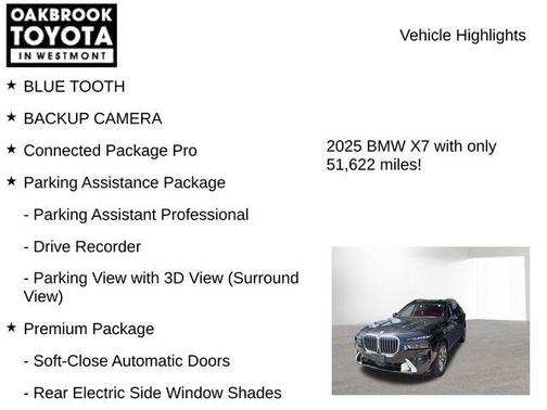 Black Sapphire Metallic 2025 BMW X7 xDrive40i