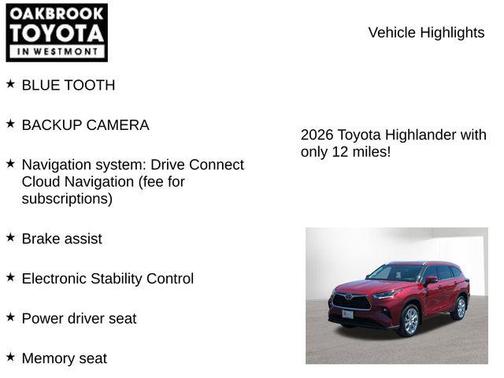 Ruby Flare Pearl 2026 Toyota Highlander Hybrid Limited