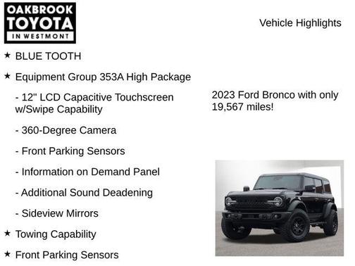 SHADOW BLACK 2023 Ford Bronco Wildtrak