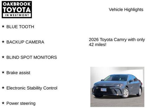 Underground 2026 Toyota Camry LE
