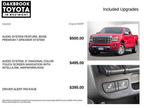 Cardinal Red 2015 GMC Canyon SLT