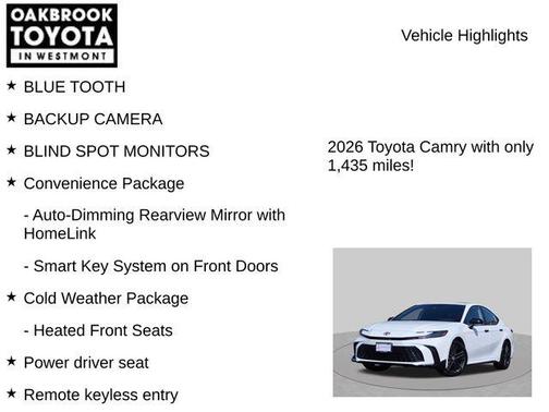Ice Cap 2026 Toyota Camry Nightshade