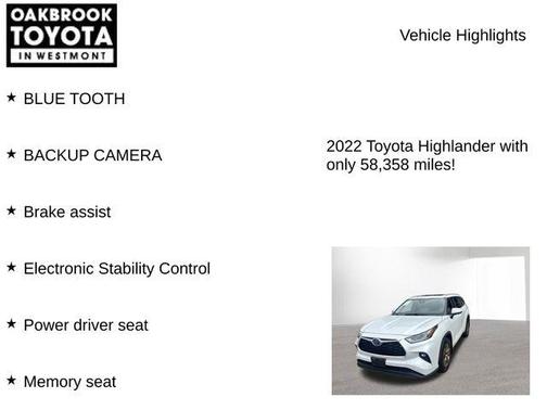 Wind Chill Pearl 2022 Toyota Highlander Hybrid XLE