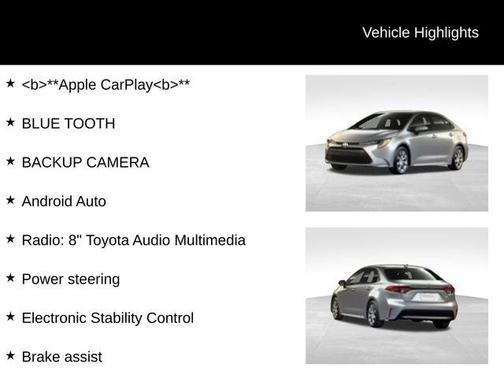 Classic Silver Metallic 2024 Toyota Corolla LE
