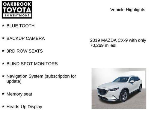 Snowflake White Pearl Mica 2019 Mazda CX-9 Grand Touring