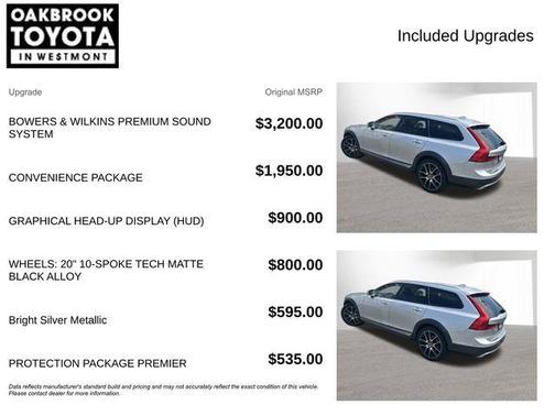 Bright Silver Metallic 2018 Volvo V90 Cross Country T6