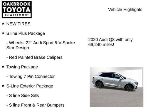 Glacier White Metallic 2020 Audi Q8 55 Prestige