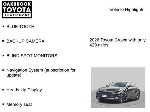 Black 2026 Toyota Crown Platinum