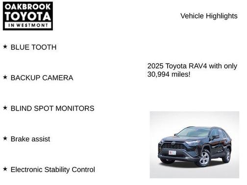 Midnight Black Metallic 2025 Toyota RAV4 XLE