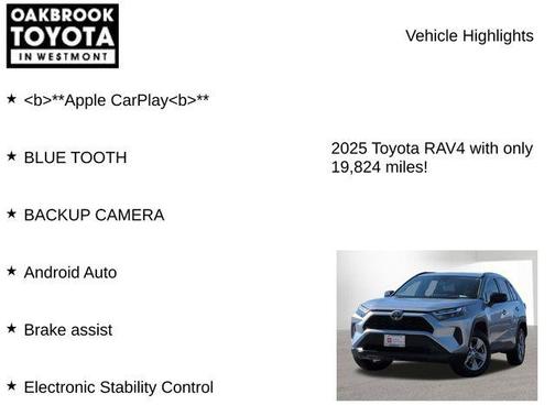 Silver Sky Metallic 2025 Toyota RAV4 Hybrid SE