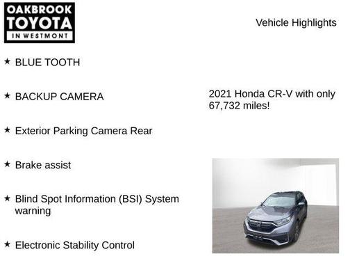 Sonic Gray Pearl 2021 Honda CR-V AWD EX