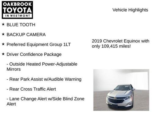 Silver Ice Metallic 2019 Chevrolet Equinox 1LT