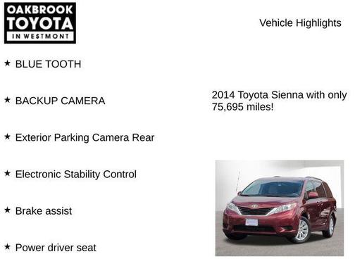 Salsa Red Pearl 2014 Toyota Sienna LE
