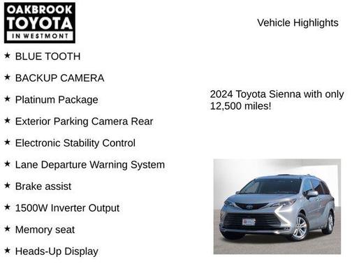 Celestial Silver Metallic 2024 Toyota Sienna Platinum
