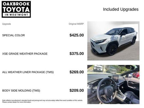 Blizzard Pearl/Midnight Black Metallic 2022 Toyota RAV4 Hybrid SE