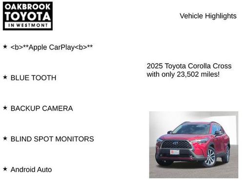 Soul Red Crystal 2025 Toyota Corolla Cross XLE