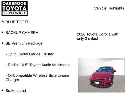 2026 Toyota Corolla Hybrid SE