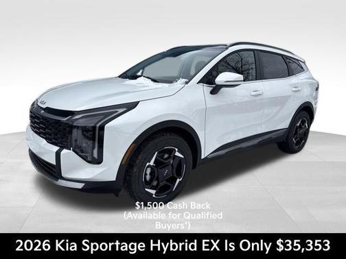 Snow White Pearl 2026 Kia Sportage Hybrid EX