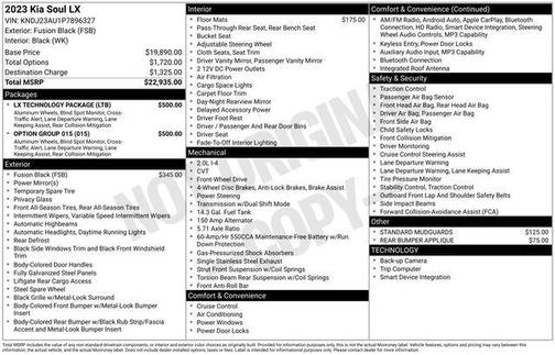 Fusion Orange 2023 Kia Soul LX