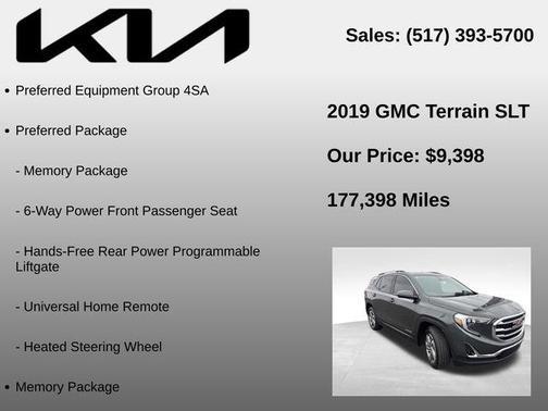Graphite Gray Metallic 2019 GMC Terrain SLT