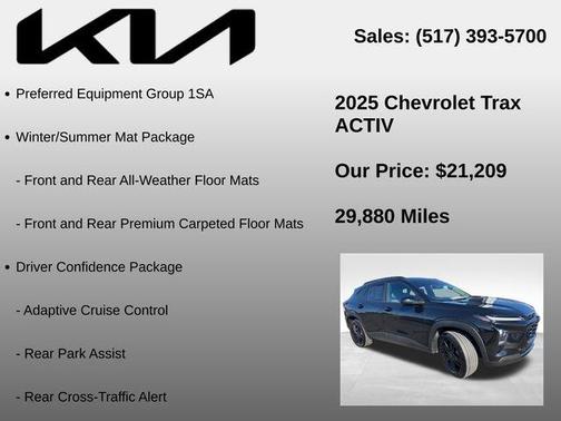Mosaic Black Metallic 2025 Chevrolet Trax ACTIV