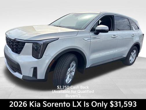Ivory Silver 2026 Kia Sorento LX
