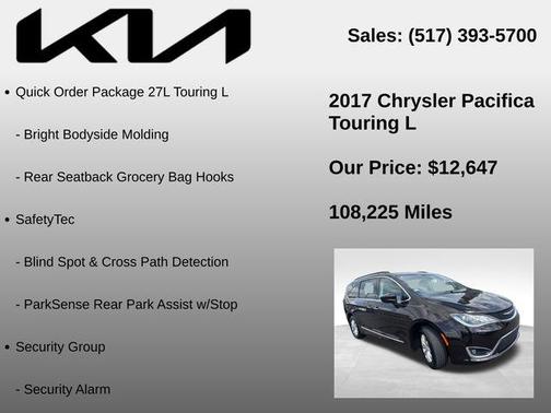 Dark Cordovan Pearlcoat 2017 Chrysler Pacifica Touring-L