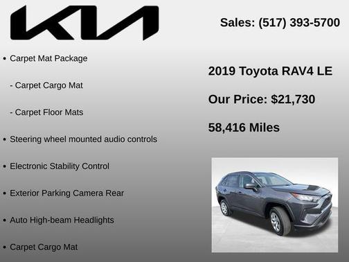Magnetic Gray Metallic 2019 Toyota RAV4 LE