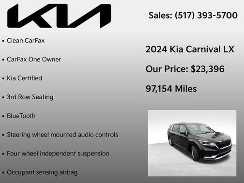 Aurora Black Pearl 2024 Kia Carnival LX