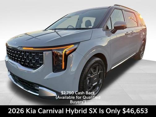 Ceramic Silver 2026 Kia Carnival Hybrid SX