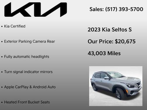 Steel Gray 2023 Kia Seltos S