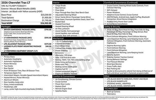 2026 Chevrolet Trax LT