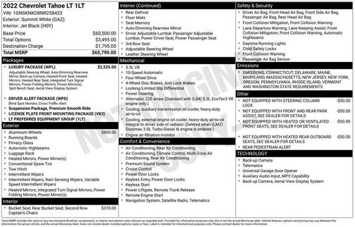 2022 Chevrolet Tahoe LT