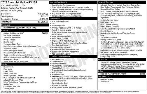 2023 Chevrolet Malibu RS