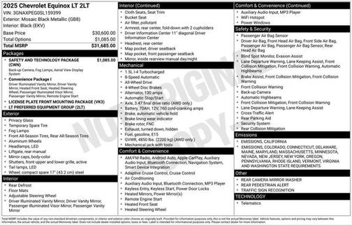 2025 Chevrolet Equinox 1LT