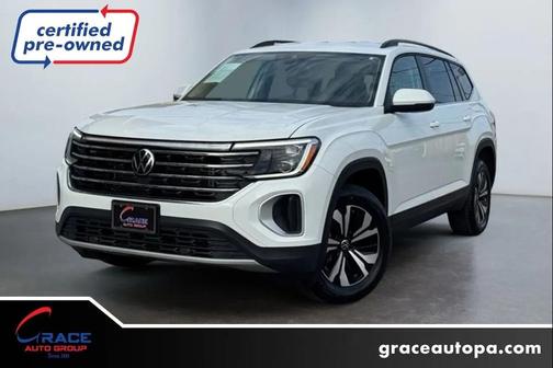 Pure White 2024 Volkswagen Atlas 2.0T SE