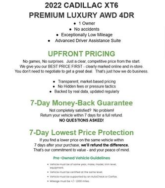 Stellar Black Metallic 2022 Cadillac XT6 Premium Luxury AWD