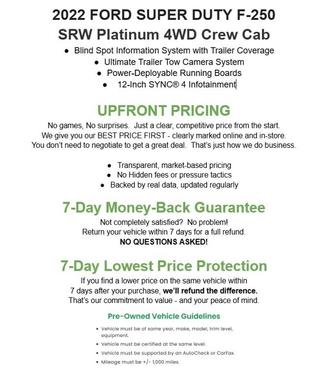 White 2022 Ford F-250 Platinum