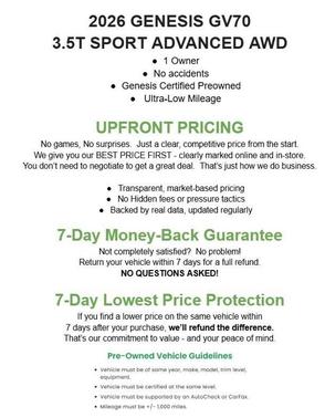 2026 Genesis GV70 3.5T Sport Advanced