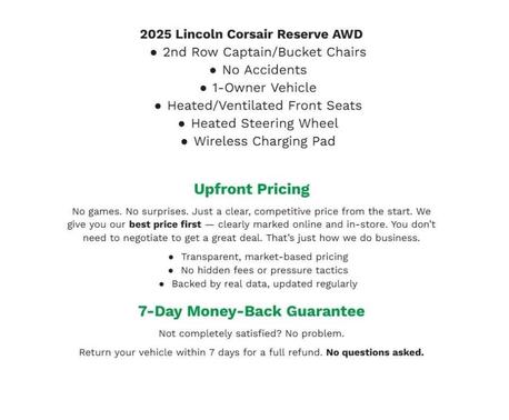 2025 Lincoln Corsair Reserve