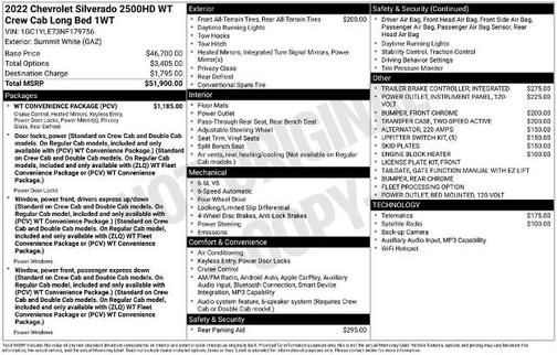 Summit White 2022 Chevrolet Silverado 2500 WT