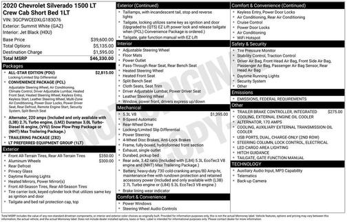 2020 Chevrolet Silverado 1500 LT