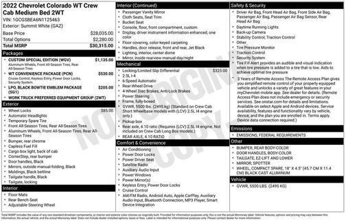 2022 Chevrolet Colorado WT