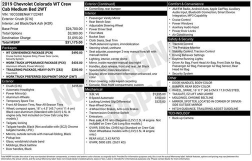 2019 Chevrolet Colorado WT