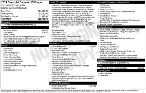 2021 Chevrolet Camaro 1LT