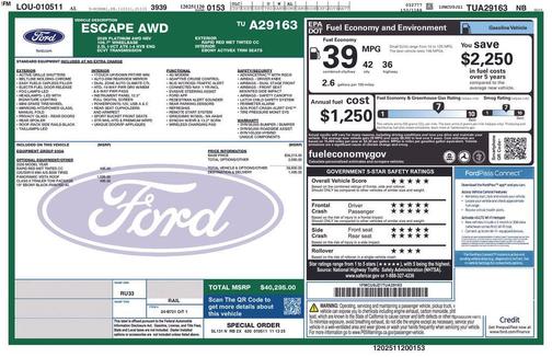 2026 Ford Escape Platinum