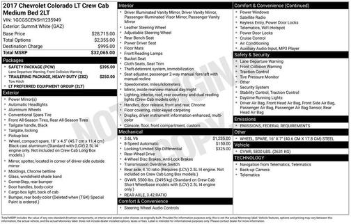 2017 Chevrolet Colorado LT