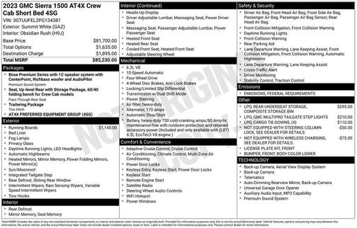 2023 GMC Sierra 1500 AT4X